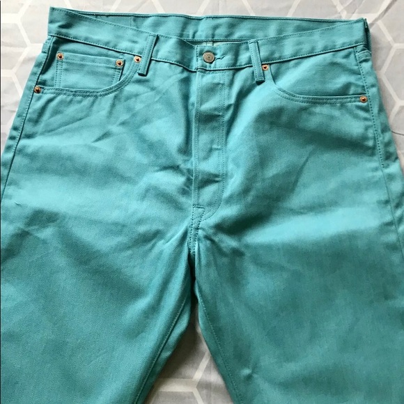 turquoise levi jeans